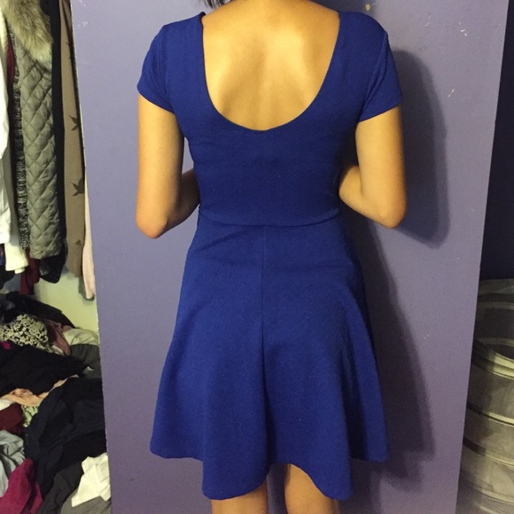 blue skater dress - Picture 2 of 2