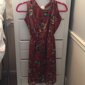 Orange and floral sundress