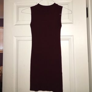 Maroon sweater dress