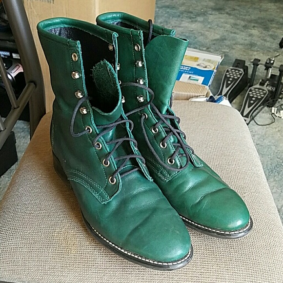 Laredo Roper Boots made in USA - emerald