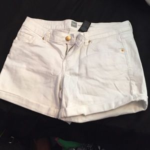 White denim shorts
