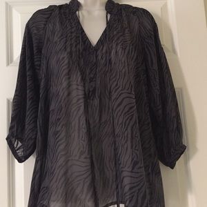 PATTERSON J KINCAID Original Brown/Black Blouse.