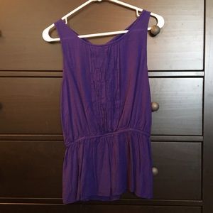 Anthropologie purple peplum top