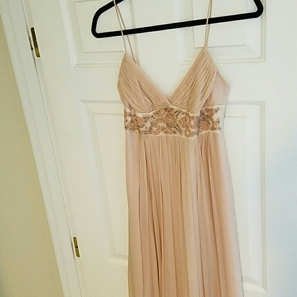 NWOT BCBG MAXAZRIA nude gown - Picture 2 of 4