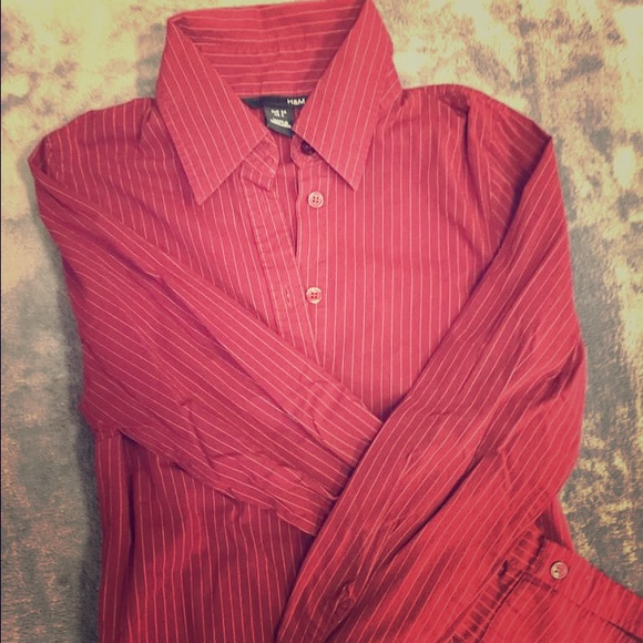 Red Striped Dress Shirt - Picture 1 of 2