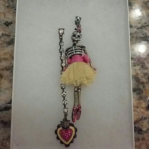 Betsy Johnson skeleton earrings
