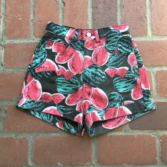 American Apparel High-Waisted Watermelon Shorts
