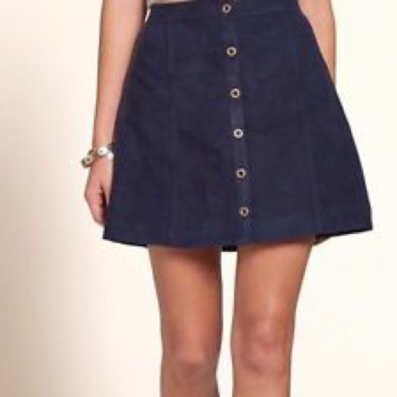 hollister suede skirt