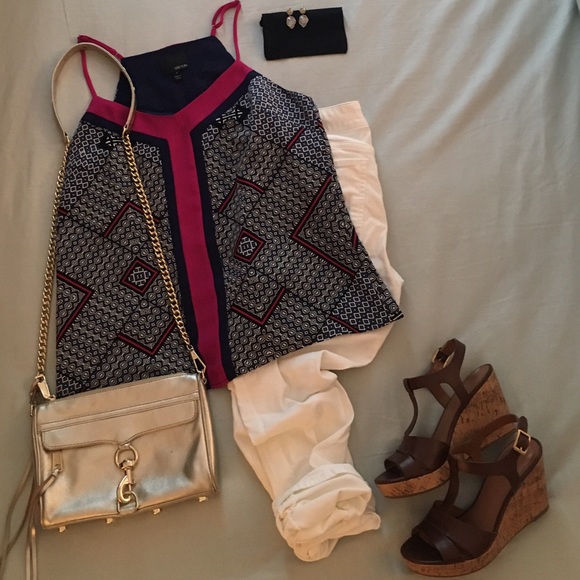 Greylin Silk tank with geometric print - Picture 3 of 4