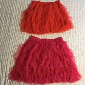 Gap girls Pink and orange girls tutu skirts