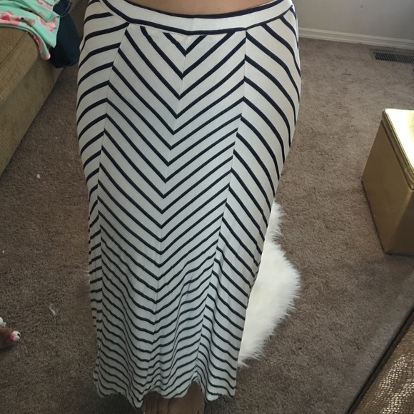 Striped maxi skirt