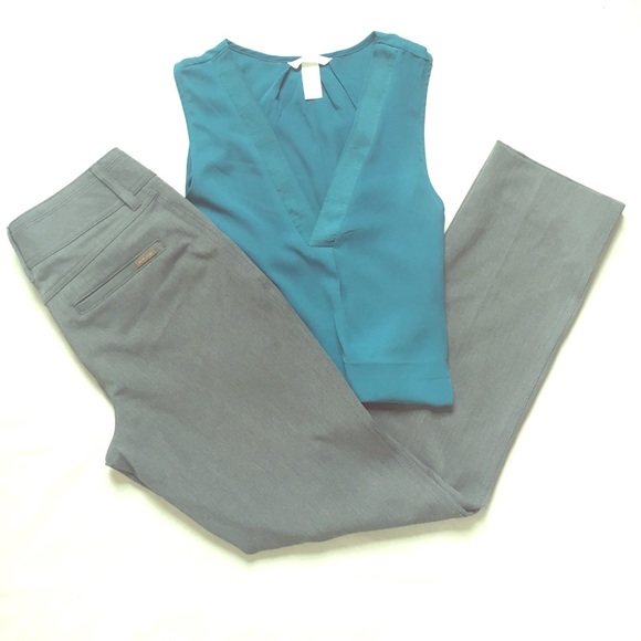 Womens White House Black Market 'Blanc' Grey Pants