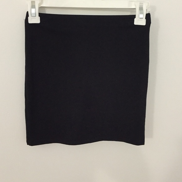 Black mini skirt