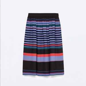 Zara stripped midi skirt. Sz XS