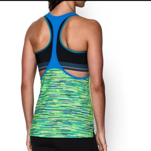NWT UA HearGear Armour Mesh Printed Tank Top - Picture 3 of 4