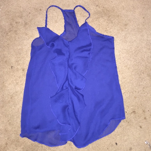 See through spaghetti strap blouse