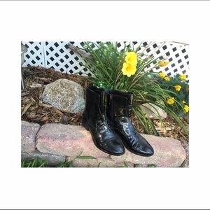 A little worn black boots