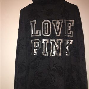 VS PINK zip up hoodie (size S but fits L)