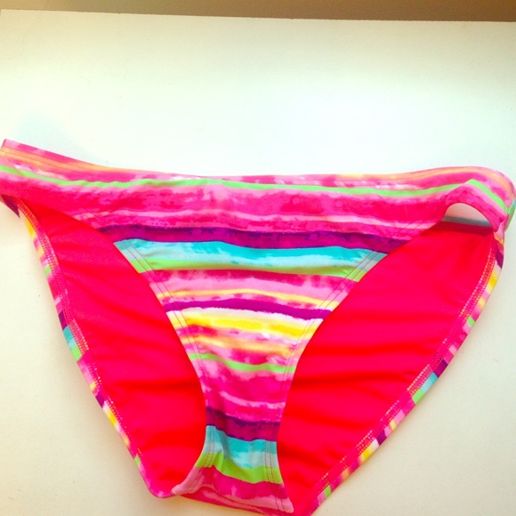 Aeropostale Rainbow Striped Bikini Bottoms