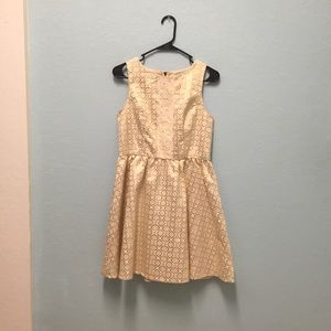 Cream and gold dress