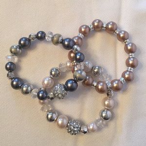 Set of 3 stretch bracelets