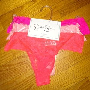 NWT LACE THONG 3 PACK BY JESSICA SIMPSON