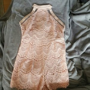 Boohoo Boutique bonded lace playsuit UK 14/US 10