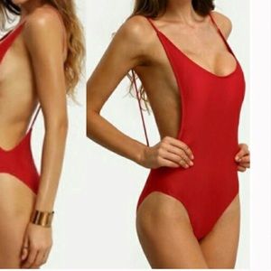 NWT one piece red bathing suit