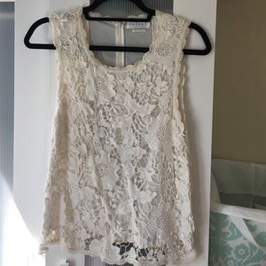 Velvet crochet top! Size Small