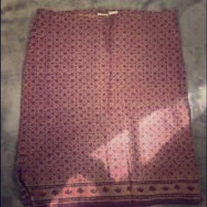 Maroon Patterned Skirt