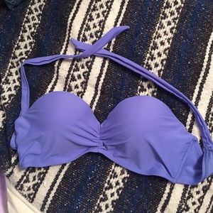 California Waves purple bandeau bikini top