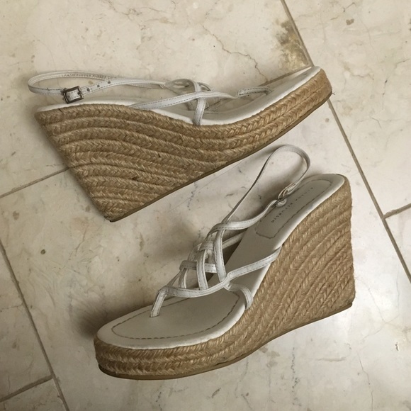 Banana Republic white 4 1/4" wedges