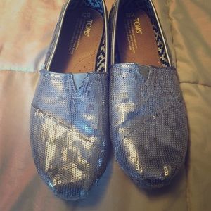 Silver Sequined Toms