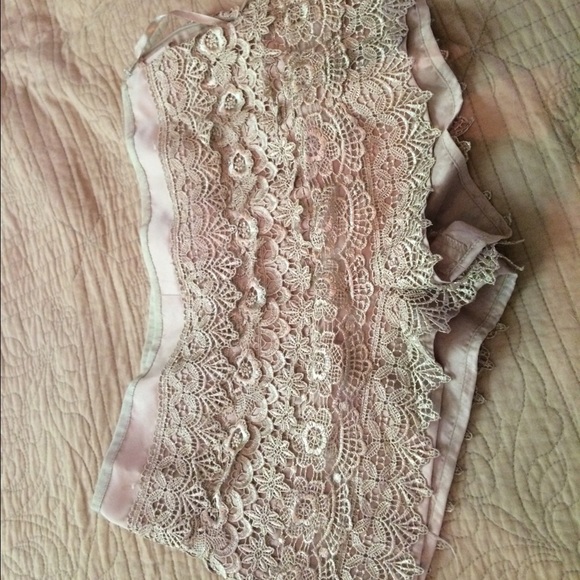 Lace gold shorts
