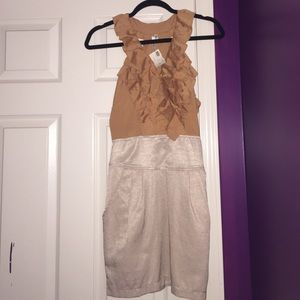 Hello Miss Burnt Orange and Cream Dress