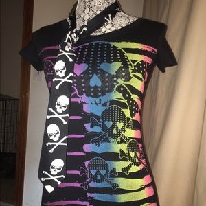Skull Shirt & Tie