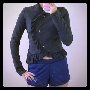 Double Zero Gray Ruffled Jacket