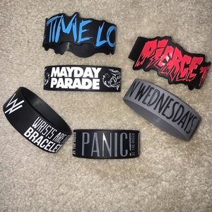 Hot Topic Band Bracelet Bundle!!