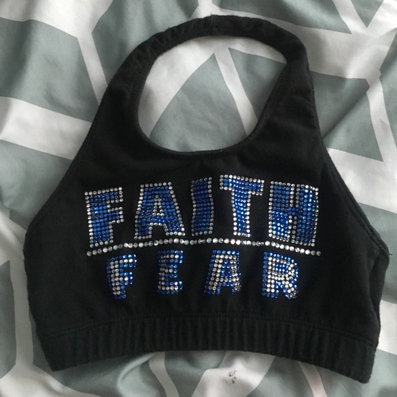 Faith over Fear sports bra