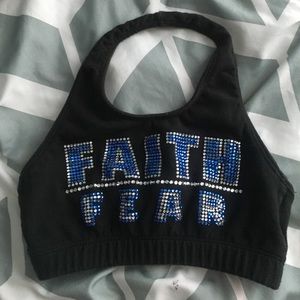 Faith over Fear sports bra