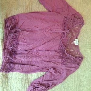 Purple 3/4 Sleeve Shirt