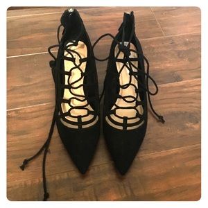 Zara Lace Up Kitten Heels