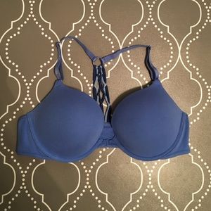 Cotton push up front clasp razorback bra