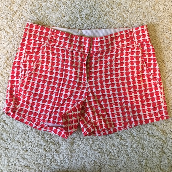 Apple print j.crew shorts!