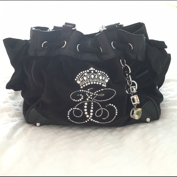 Black Juicy Couture Velour Handbag