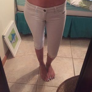 White skinny Capri by Hollister
