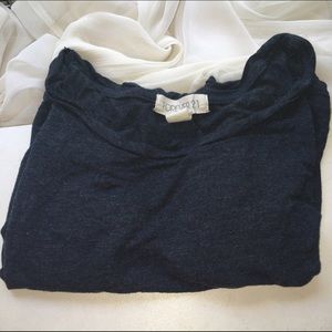 Super Soft Navy Crop Top