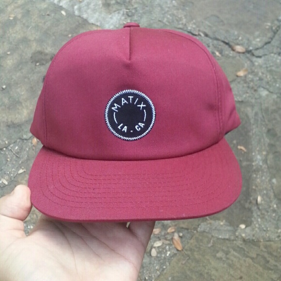 Burgandy Matix Hat