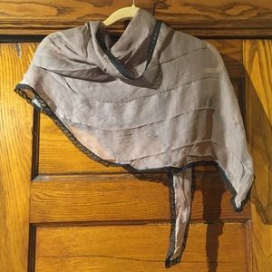 Asymmetrical 100% silk Nordstrom scarf