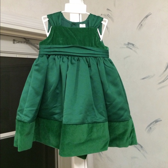 Green girls dress